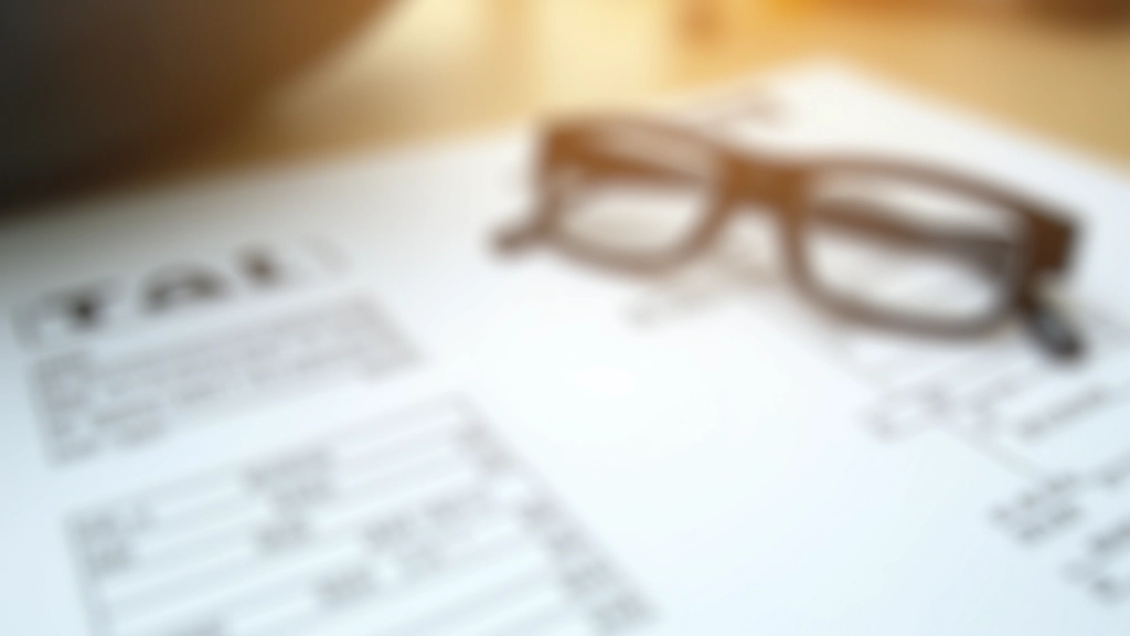 Nahaufnahme von Lohnsteuerbescheinigung mit Brille auf Papier, Schreibtisch